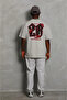 Men's Oversize Printed Crew Neck T-Shirt - Gray - 3