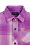 Boys’ Pink Purple Checkered Shirt Long Sleeve Plaid | Sizes 2-12Years | MH - 3