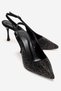 Johanna Black Platinum Stone Women's Heeled Shoes