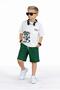 Boy's Tropical Printed 2-Piece Shorts Set -116731 Green