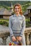 Women's Gold Buttoned Line and Pocket Detail Collar Cardigan Trousers Knitwear Suit - 2