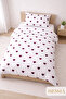 Allura Kalp Single Fitted Sheet Pieces Duvet Cover Set