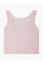 Teen Girls Scalloped Hem Vest with Light Padding