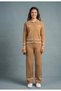 Women's Gold Buttoned Line and Pocket Detail Collar Cardigan Trousers Knitwear Suit - 2