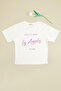 Los Angeles Printed Girls Cropped T-Shirt - 3