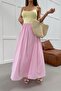 Lined Beli Rubber Skirt Pink - 4