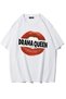 Unisex Oversized Drama Queen Lips T-Shirt (White)