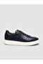 Rivavin 100% Leather Lace-Up Navy Blue Men's Sneaker