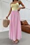 Lined Beli Rubber Skirt Pink - 3