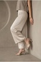 Nuit Éternelle Beige Heels Sandals |   Ankle-Tie |   8 cm Heel |   Patent Leather |   Orthopedic Sole - 2