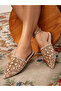 صندل مسطح مدبب مزين - 3