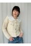 Embroidered Romantic Cardigan for Women in Sand Color - 2