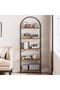 Arched Bookshelf 180cm, 4-Tier Modern Industrial Open Bookcase - 5