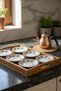 6-Person Elegant Patterned Gilded Tea Plate 12cm - 2