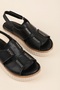 Genuine Leather Comfort Sole Comfortable Daily Sandals Imk.2203 Black - 3