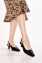Women's Genuine Leather Thin Stiletto t Heeled Shoes Brgl.6136 Black Patent Leather - 6