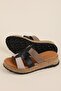 Women's Genuine Leather Thick Soled Daily Shoes Slipper Iz.5706 Black - 7