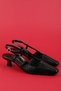 Women's Genuine Leather Thin Stiletto t Heeled Shoes Brgl.6136 Black Patent Leather - 2