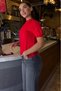 Red Crew Neck Women's Knitwear T-Shirt Mg2703 - 7