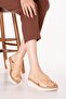 Genuine Leather Comfort Sole Comfortable Daily Slipper Imk.2205 Cappuccino - 2