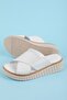Genuine Leather Comfort Sole Comfortable Daily Slipper Imk.2205 White - 8