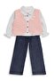 Girl's Vest Set Shirt Set for Ages 2-5 - Powder