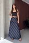 Women's Plaid Patterned Long Curly Skirt