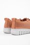 Adult Women's Genuine Leather Lace-Up Casual Shoes with Hole Detail B4503 - 4