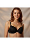 Women's Stone Printed Non-Padded Black Color Bra with Attached Straps Bb2349 - 4