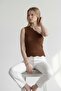 Women's Brown One-Shoulder Knitwear Blouse - 2