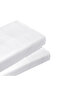 Linestyle Double 100% Cotton Satin Fitted Sheet 160X200+35 cm White - 2