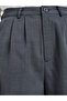 Grey Wide Leg Pleated Pants - 3