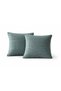 Emerald Green Velvet Jacquard Cushion Cover 40X40 Set of Invisible Zipper of 2 - 3