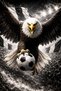Lavin Black and White Eagle Figured Woven Base Kilim Rug Home and Children's Room Kilim Rug I