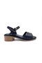 Rachel Genuine Leather Low Heeled Women's Black Sandals Shoes - 2