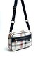 White - Navy Blue Plaid Women's Crossbody Bag Sp1280 - 2