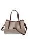 Coffee Yellow - Brown Plaid Line Square Women's Handbag Sp1252 - 5