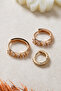 Women's Triple Waterway Hoop Earring Set