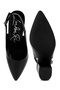 Women's Block Heel Pointed Toe Sandals in Black - 4