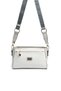 White - Women's Crossbody Bag with Gray Logo Sp1273