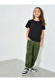 بنطلون رياضي أخضر سادة للبنات - 2