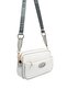 White - Women's Crossbody Bag with Gray Logo Sp1267 - 2