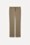 Men's Mink Color Straight Fit Linen Blend Trousers - 4