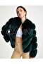 Women's V-Form Zippered Convertible Fur Jacket (Can Be Made into Vest Styles) - 5