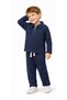 Waffle Fabric Collared Sweatshirt Set