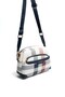 White - Navy Blue Plaid Women's Crossbody Bag Sp1201 - 2