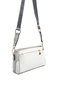 White - Women's Crossbody Bag with Gray Logo Sp1273 - 4