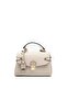 Sand Beige - Sand Beige Plaid Line Square Women's Handbag Sp1159