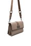 Dark Beige - Latte Plain Women's Crossbody Bag Sp1009 - 2