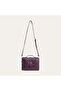 Women's Black Leather Look Buckle Shoulder Bag